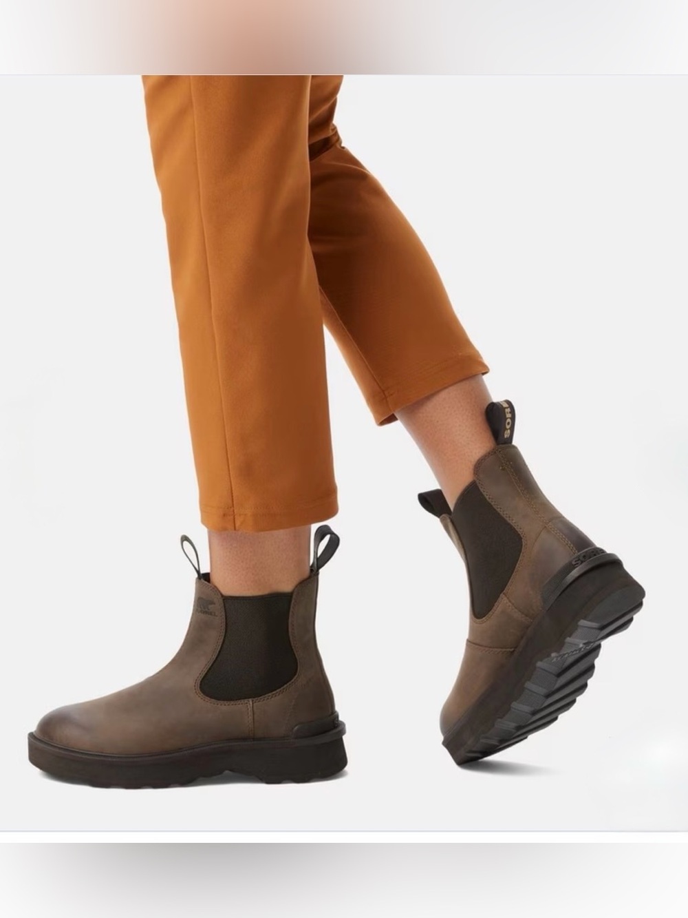 Women’s Sorel Hi-Line Chelsea Boots, Brown, Size 9